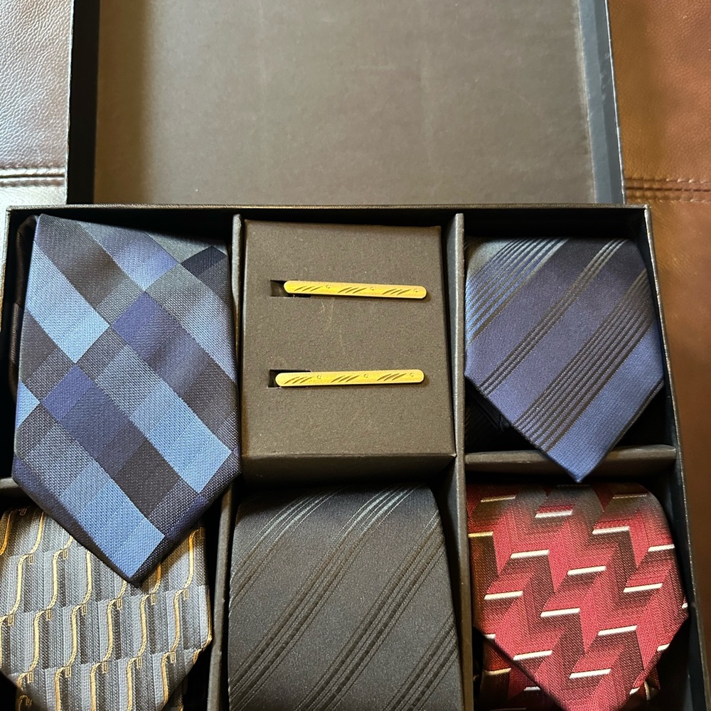 Blue and Black Silk Ties Collection